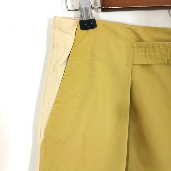 Zara Two Tone Wide Leg Pants Womens Size Medium 30 X 30 Cargo 100% Cotton Spring - Picture 3 of 11